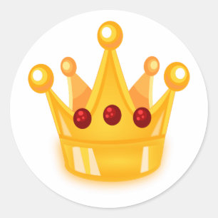 Rubykrona Runt Klistermärke