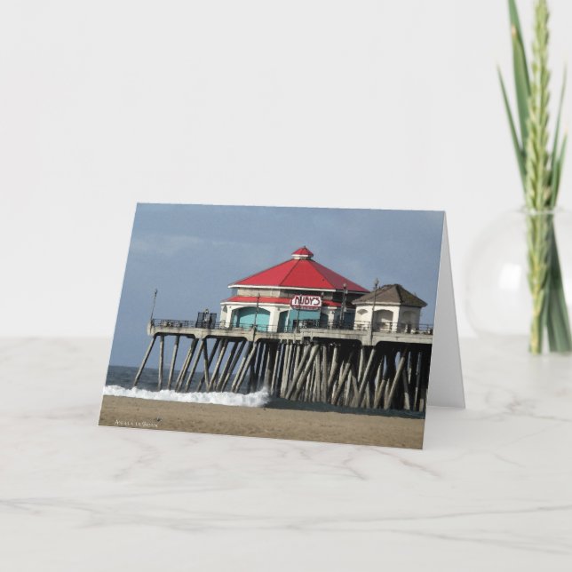 Rubys Middag - Huntington Beach Pier Kort (Framsida)