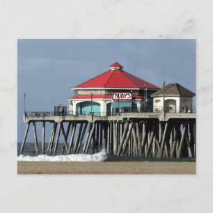 Rubys Middag Huntington Beach Pier Postcard Vykort