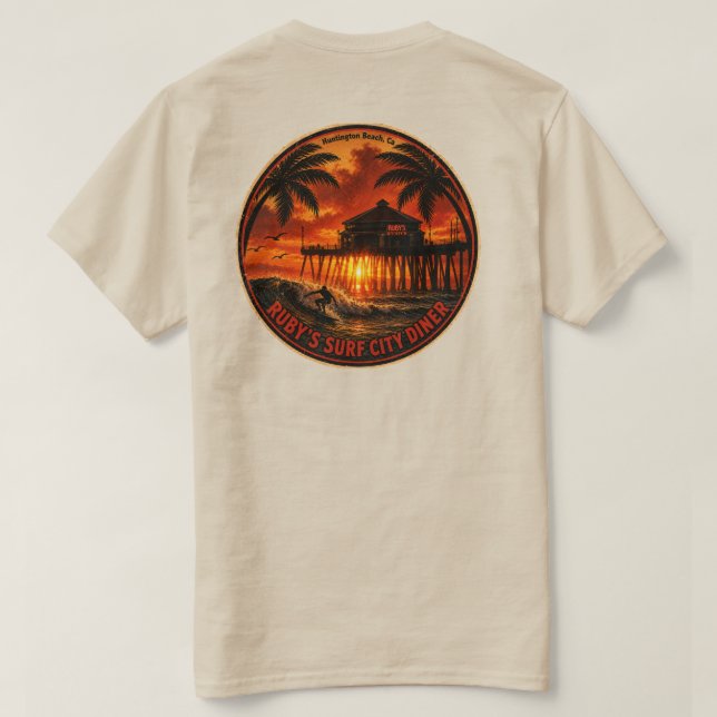 Rubys Surf City Diner  T Shirt (Design baksida)