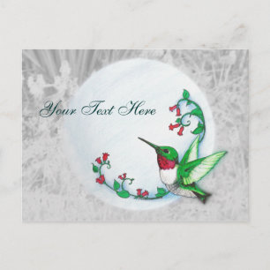 Rubythrop Hummingbird Postcard Vykort