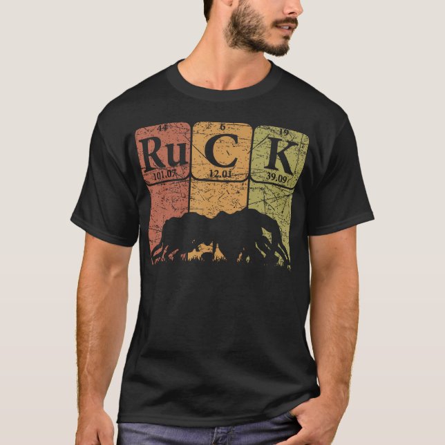 Ruck Rugby Periodic Bord Inslag Rugby Player T Shirt (Framsida)