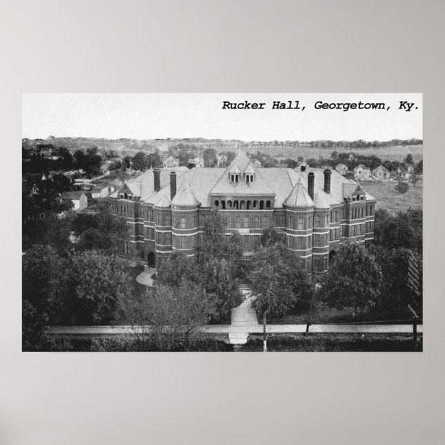 Rucker Hall, Georgetown College, Kentucky Poster (Framsidan)