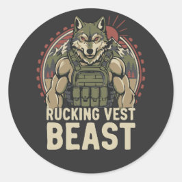 Rucking Vestbäest Runt Klistermärke