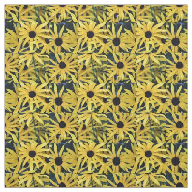 Rudbeckia Black Eyed Susans geo 1 Tyg (Provkarta)