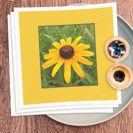 Rudbeckia Flower-foto med en Gult Pappersservett