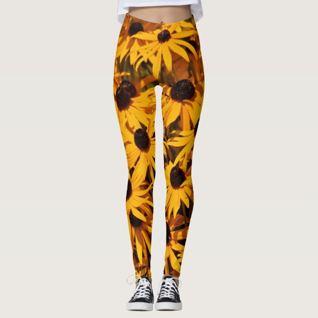Rudbeckia Fulgida / Orange Coneflower Leggings (Framsida)