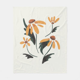 Rudbeckia Hirta Black-Eyed Susan Aesthetic Flowers Fleecefilt
