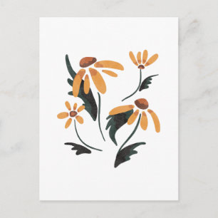 Rudbeckia Hirta Black-Eyed Susan Aesthetic Flowers Helg Vykort