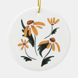 Rudbeckia Hirta Black-Eyed Susan Aesthetic Flowers Julgransprydnad Keramik