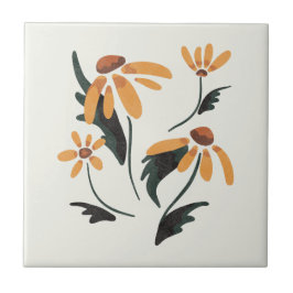 Rudbeckia Hirta Black-Eyed Susan Aesthetic Flowers Kakelplatta