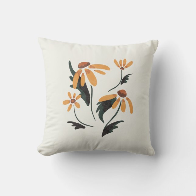 Rudbeckia Hirta Black-Eyed Susan Aesthetic Flowers Kudde (Framsida)