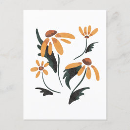 Rudbeckia Hirta Black-Eyed Susan Aesthetic Flowers Vykort