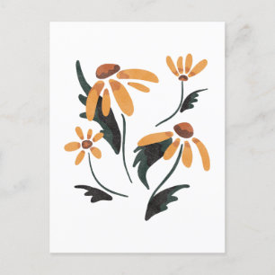 Rudbeckia Hirta Black-Eyed Susan Aesthetic Flowers Vykort