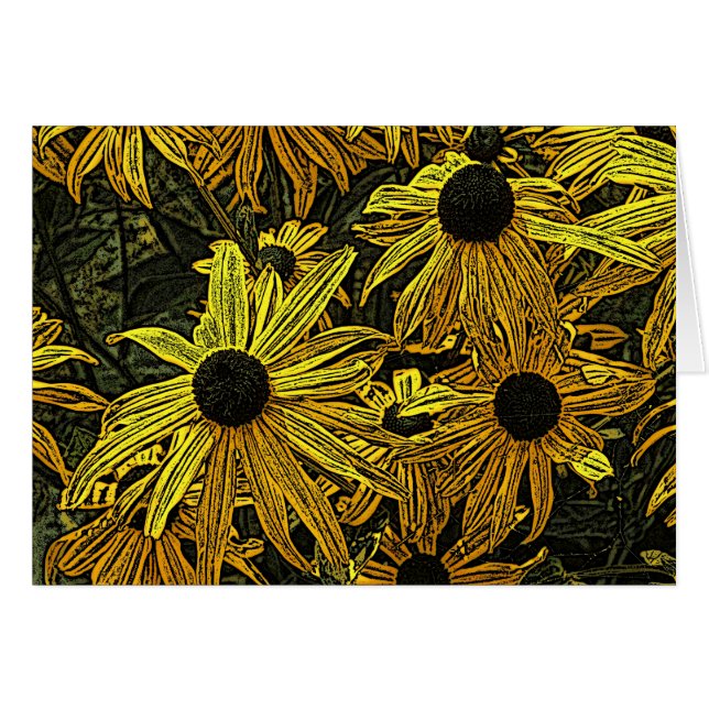 RUDBECKIA-kort Hälsningskort (Framsidan Horizontal)