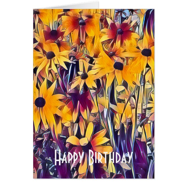 RUDBECKIAS BIRTHDAY CARD HÄLSNINGSKORT (Framsidan)
