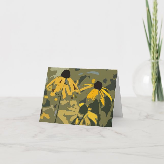 Rudbeckias Blank Notecard Kort (Framsida)