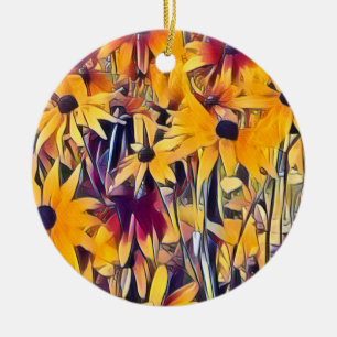 RUDBECKIAS JULGRANSPRYDNAD KERAMIK