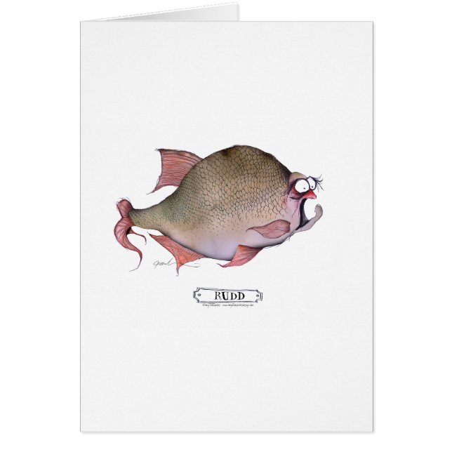 Rudd fisk, tony fernandes hälsningskort (Framsidan)