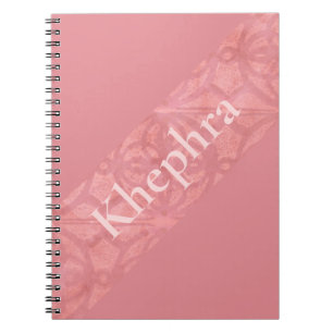 Ruddy Rosa Batik med Namn Anteckningsbok