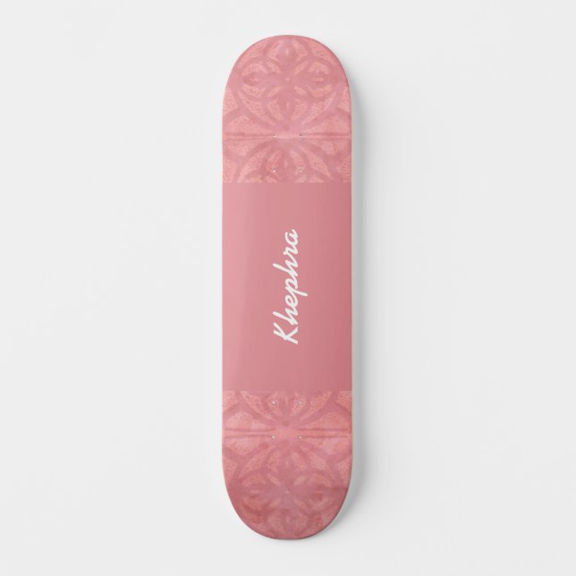 Ruddy Rosa Batik Namn Mini Skateboard Bräda 18,5 Cm (Framsida)