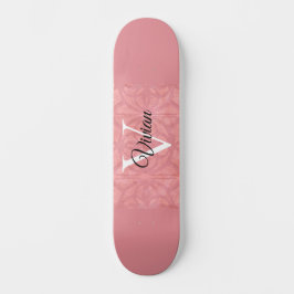 Ruddy Rosa Batik Namn Monogrammed Mini Skateboard Bräda 18,5 Cm