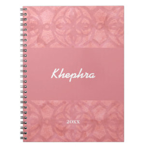 Ruddy Rosa Batik Namn och Year Notebook Anteckningsbok