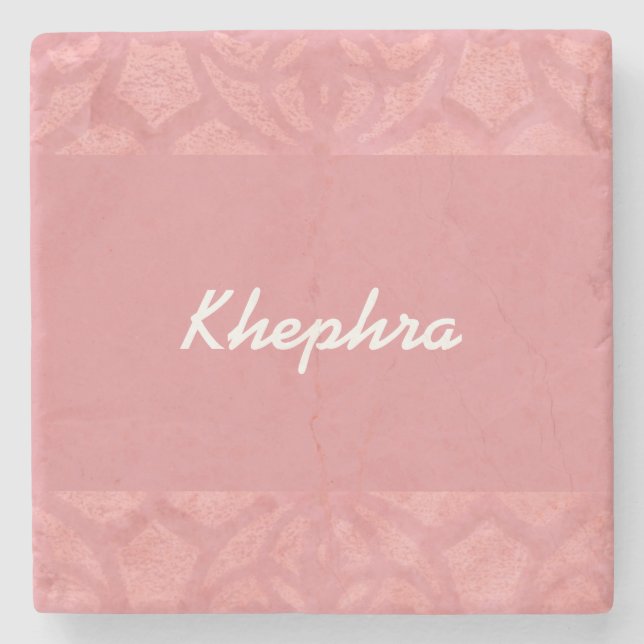 Ruddy Rosa Batik Namn Stenunderlägg (Framsidan)