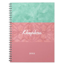 Ruddy Rosa Batik och Blue Watercolor Namn och År