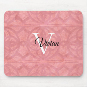 Ruddy Rosa Watercolor Monogram Namn Musmatta