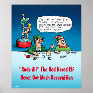 Rude Alf den Elf Tecknad-julen Poster