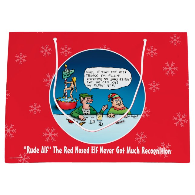 Rude Alf Red Nposed Elf Funny jul (Framsidan)
