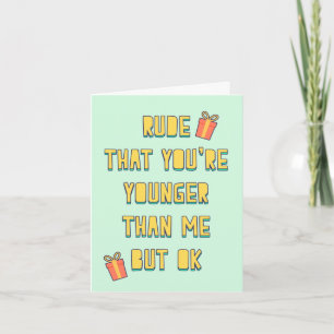 Rude, att du är yngre än jag, men ok kort