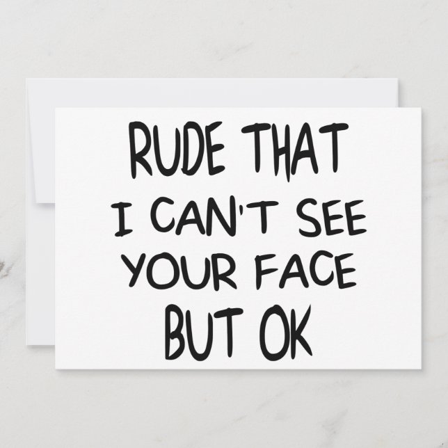 Rude att jag inte kan se din ansikte, men okej, ku inbjudningar (Framsida)