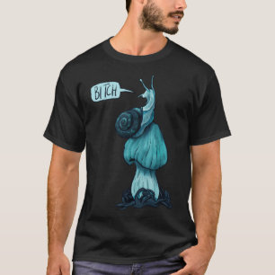 Rude Blue Mushroom Snigel Sticker T Shirt
