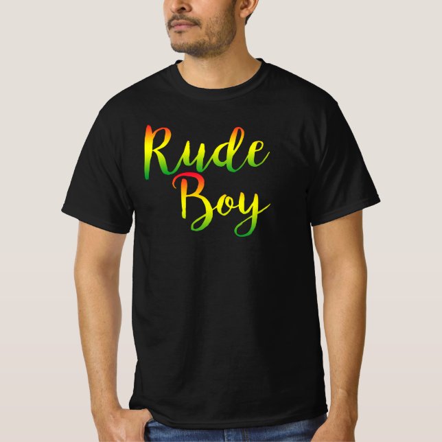 Rude Boy - G00d Vibes Only Rasta Reggae Roots Tee (Framsida)