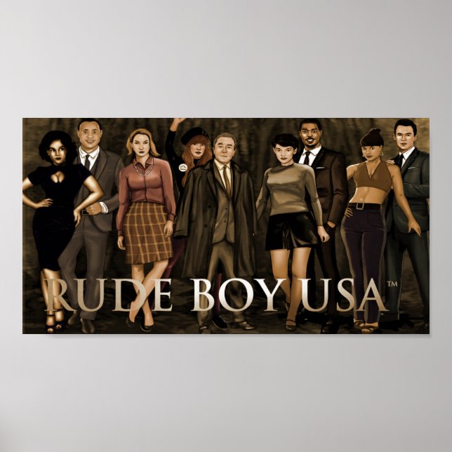 Rude Boy USA vol. 1 - Hela Cast Poster 36" x 24" (Framsidan)