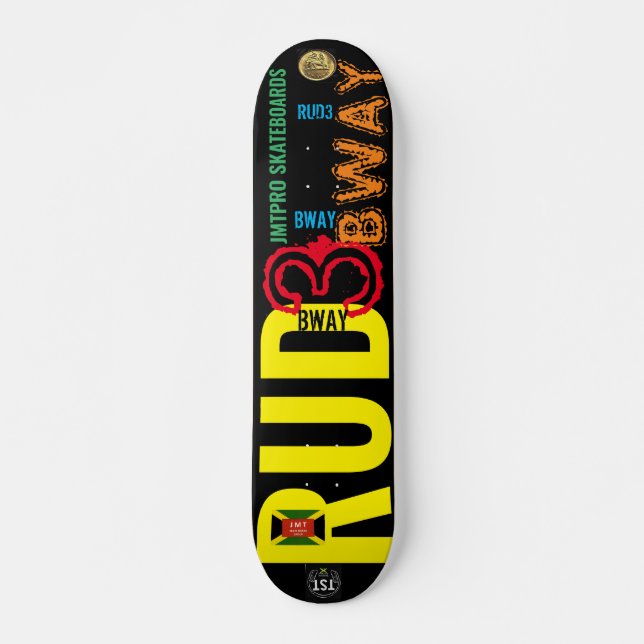 RUDE BWAY JMT 7 3/4-tums Skateboard Deck (Framsida)