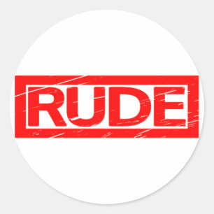 Rude Frimärke Runt Klistermärke