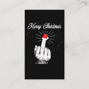 Rude God jul Mitten Finger Julafton ugly  Visitkort