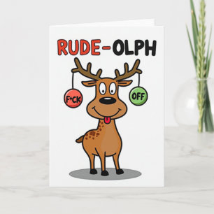 Rude Olph Vuxen Julhumor Kort