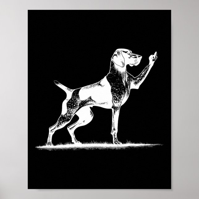 Rude Pointer Hund Hål German Shorthar Pointer D Poster (Framsidan)