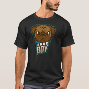 Rude-pojke av en häftig tittar pug hund t shirt