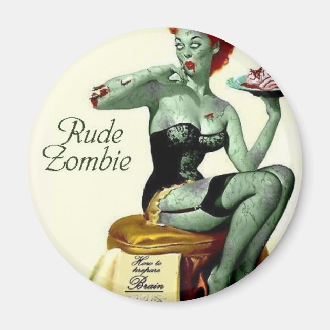 Rude Zombie "Första Bitan" Magnet (Framsidan)