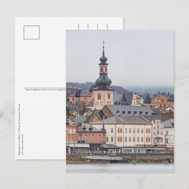 Rüdesheim am Rhein - Tysklant vykort (Fram/baksida)