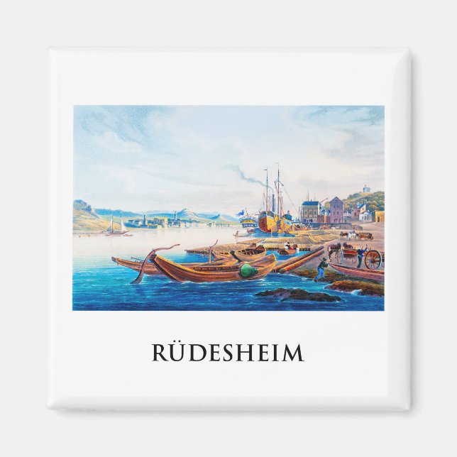 Rüdesheim, Tyskland 01B Magnet (Framsidan)