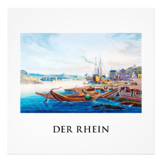 Rüdesheim, Tyskland 01C Fototryck