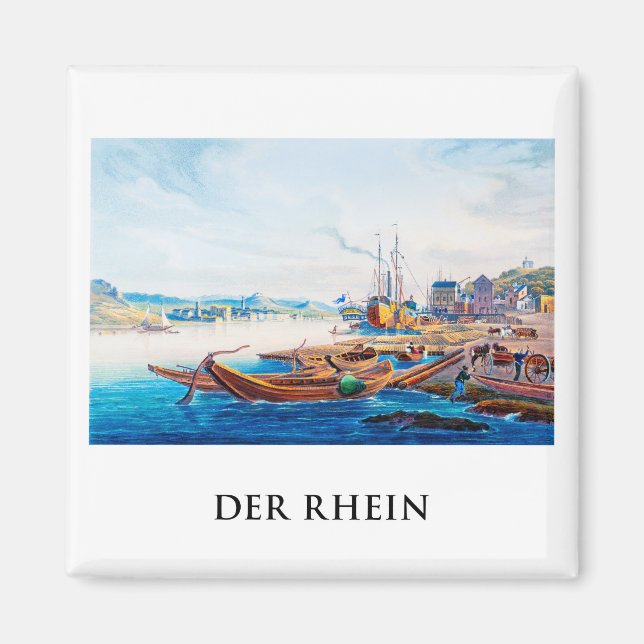 Rüdesheim, Tyskland 01C Magnet (Framsidan)