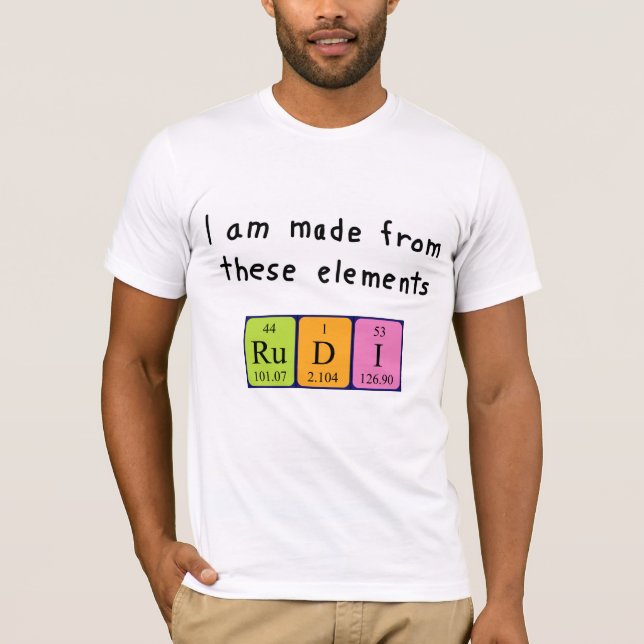 Rudi periodisk skjorta bord namn tee shirt (Framsida)