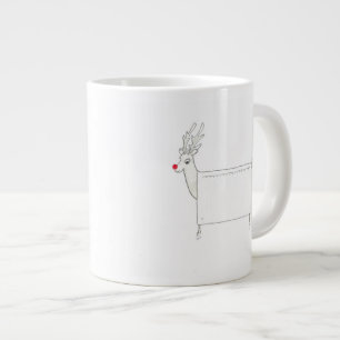 Rudolf den röda radiatorn jumbo mugg